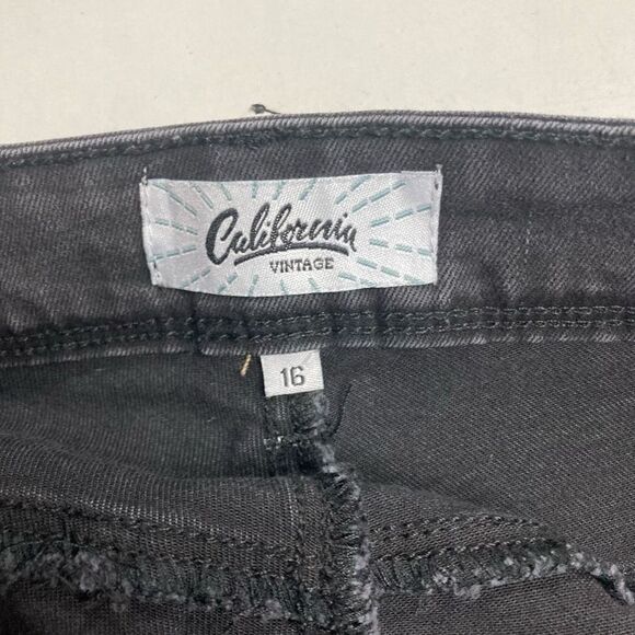 CALIFORNIA VINTAGE Women’s Faded Black Jeans‎ Size 16 Inseam 28” - Picture 9 of 11